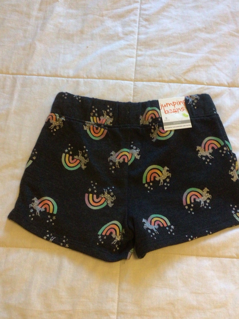 jumping beans Black Rainbow & Unicorn Print Kids' Shorts